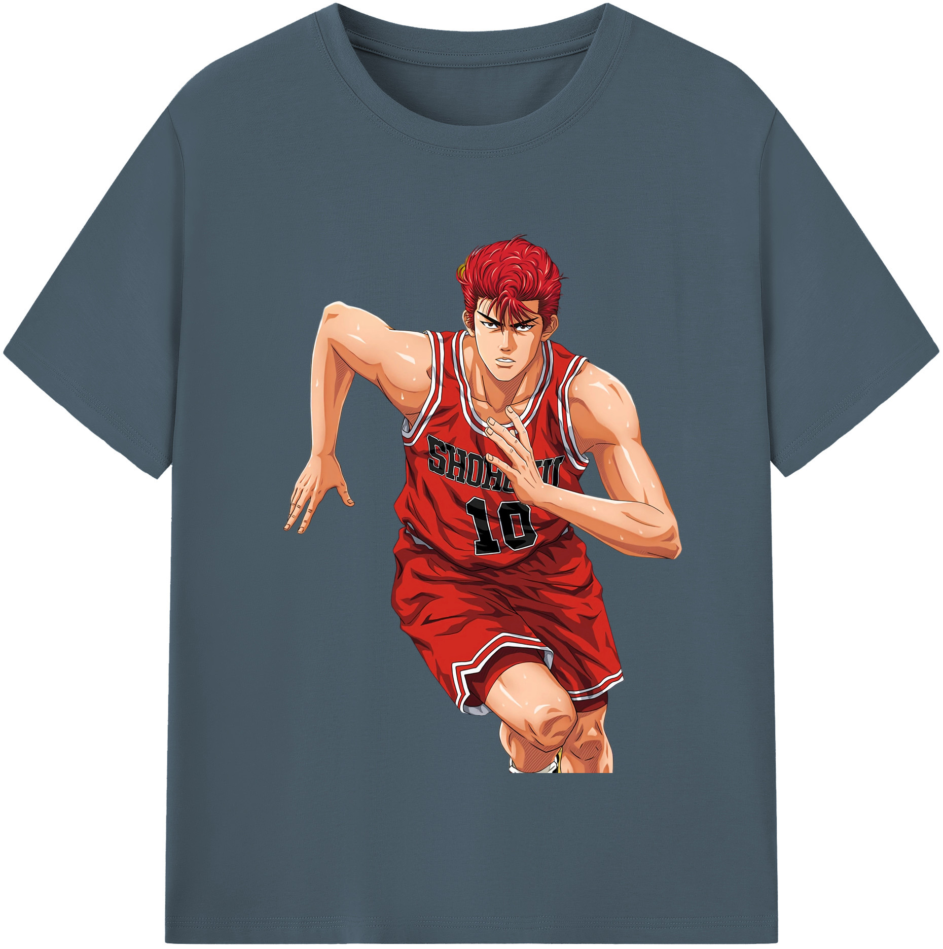 SLAM DUNK／スラムダンク 綿100％半袖Tシャツ（フロントプリント）